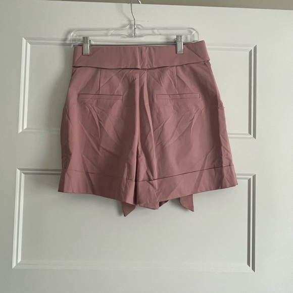 Zara Pink High Waist Paper-Bag Shorts - Picture 3 of 8